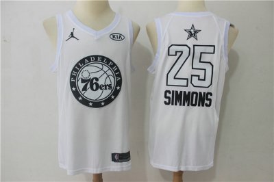 25 Ben Simmons 2018 all stars game jersey white